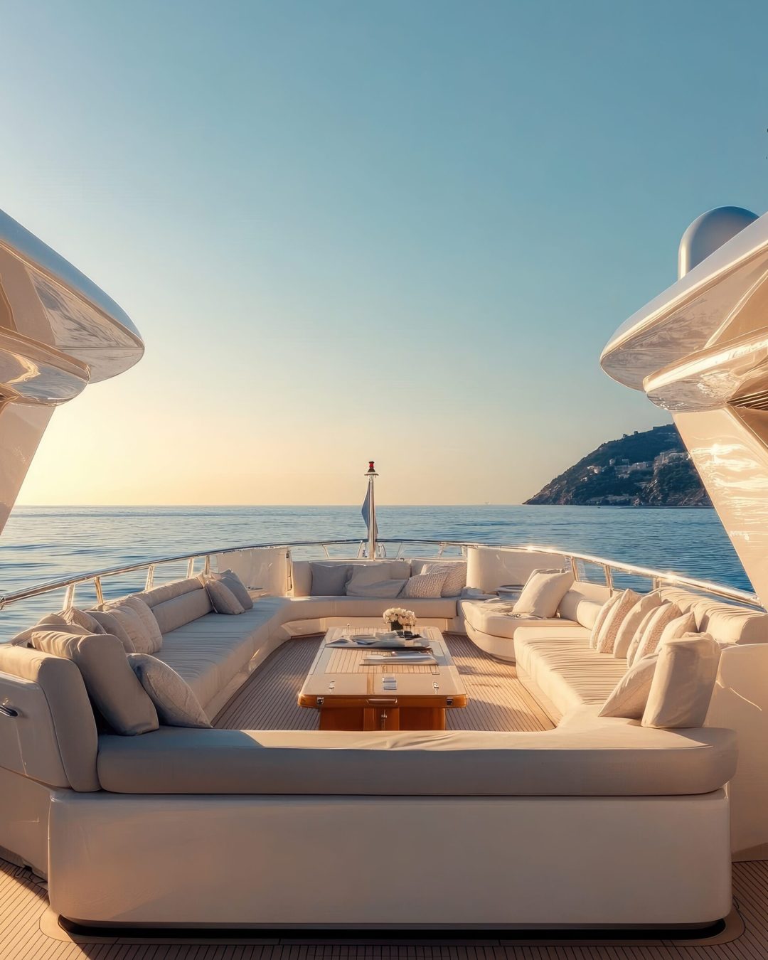 Luxury yacht used for executive meetings, open deck with blank space for logos 8k, hd, --ar 3:4 --seed 123 --style raw --v 6.1 Job ID: b6eec904-9cda-4d63-8409-79c094fbe2af